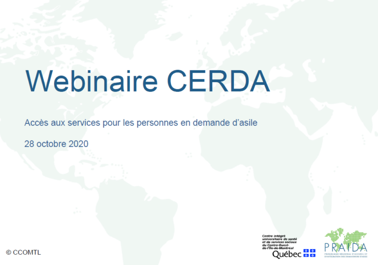 Accès Aux Services Pour Les Personnes En Demande D'asile - CERDA ...