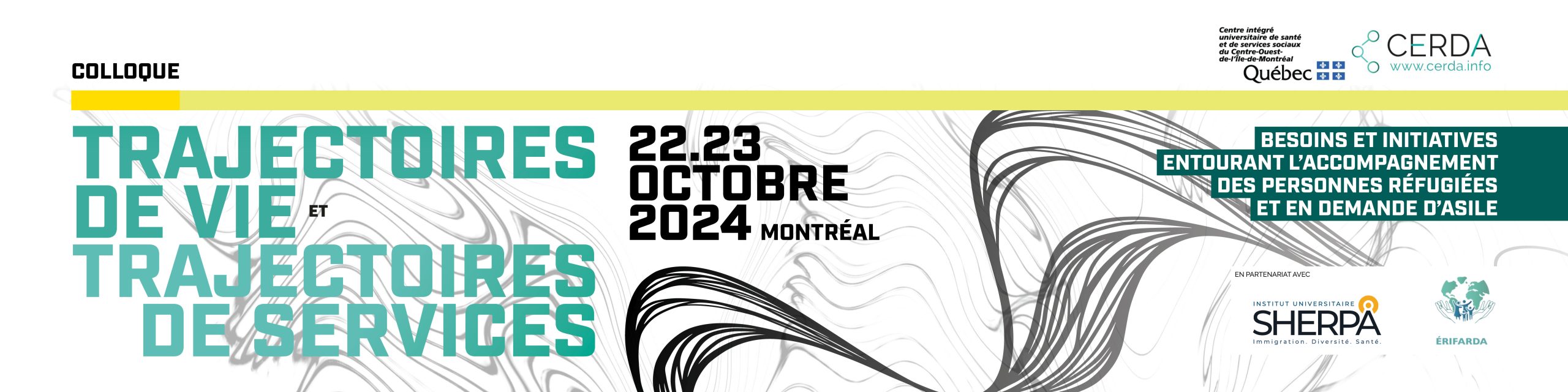 Bannière Colloque Trajectoires de vie et trajectoires de services